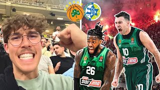 THE BEST BASKETBALL FANS IN THE WOLRD🍀💚PAO VS MACCABI GAME 2 EUROLEAGUEVLOG PANATAHINAIKOS WIN☘️ [upl. by Hephzipah931]