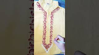 panjabi design  simple  customize order artshort video ❇️❇️ [upl. by Ahsinahs]