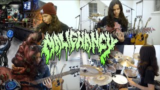 MALIGNANCY  quotInhuman Grotesqueriesquot Full Band Cover [upl. by Kwon]