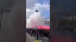 PSG Ultras in Barcelona Cortège parisiens  Barcelona  PSG 1642024 UCL [upl. by Novelc549]