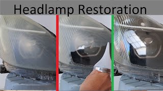 HEADLAMP RESTORATION WITH NANO BURNING [upl. by Akkina]