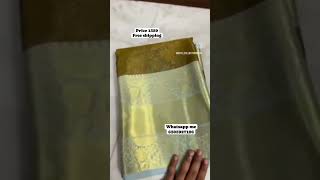 😍Latest banarasi soft tissu saree Fancy Banarasi kanchipuram style border😍 fancysarees subscribe [upl. by Guadalupe]