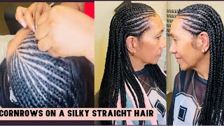 Learn how to make feedin cornrows easy and beginners friendly tutorial half boxbraid half cornrows [upl. by Knute247]