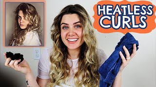 How to do Heatless Towel Curls No Bathrobe Belt Needed  Christene Renshaw [upl. by Carmon]