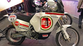 Cagiva Elefant 900 Dakar rally motorcycles  all ridden by Edi Orioli four times rally winner [upl. by Dannel]