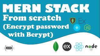 encrypt password using bcrypt ExpressNodejs  mongodb express react node js  PART 7 [upl. by Yntruoc]