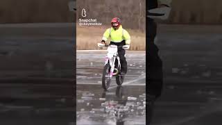 Guy wipes out on dirt bike on ice [upl. by Karrie769]