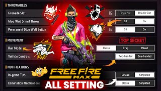 All Control Setting Free Fire  Pro Player Setting Free Fire  All Settings Free Fire Max [upl. by Karolyn315]