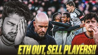 SELL FRAUD PLAYERS ERIK TEN HAGDIYA  UNITED 1 2 FULHAM REACTION [upl. by Jermyn493]