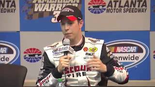 Kevin Harvick and Brad Keselowski talk about water bottle at NASCAR Atlanta Nationwide race [upl. by Lemaj]