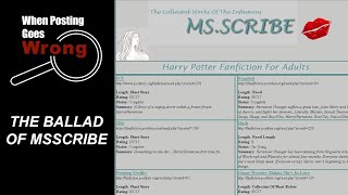 Msscribe The Harry Potter Fandoms Greatest ConArtist  When Posting Goes Wrong [upl. by Yi]