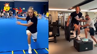 Stefanos Tsitsipas Tennis Leg Explosive Training [upl. by Ennaitsirhc]