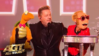 Ventriloquist Terry Fator Brings Elton John On Stage To Compete on AGT AllStars [upl. by Anitsua]