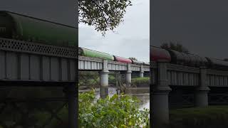 DB 66026 66170 Murco Tanks Passing In Carmarthen Bridge 7102024 [upl. by Morven126]