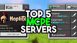 Top 5 BEST Servers For Minecraft Bedrock 120 [upl. by Gilberta]