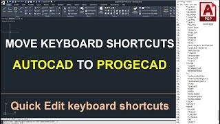 How to Move AutoCAD Keyboard Shortcuts to ProgeCAD  Quick Modify Shortcuts Command [upl. by Yoshiko]