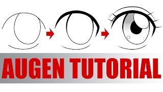 MANGA AUGEN zeichnen in 3 EINFACHEN SCHRITTEN Tutorial Deutsch [upl. by Aneri]