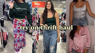 back to school try on thrift haul [upl. by Yrret]