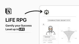 Gamify your Life in Notion  LiFE RPG  Real Life RPG to organize your life [upl. by Surovy]