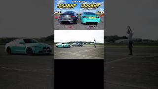 1200 HP Fully Built MercedesBenz AMG C63S VS 1000 HP Fully Built BMW M4 Comp  bmw mpower amg [upl. by Enamrej447]