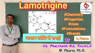 Lamotrigine  Anticonvulsants  Antiepileptics  Pharmaceutical Chemistry  D Pharm [upl. by Alliscirp]