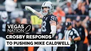 Maxx Crosby responds to pushing Raiders coach [upl. by Adnowal]