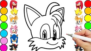 Sonic Teils Coloring Pages Sonic The Hedgehog Shadow Amy Rose Knuckles draw [upl. by Vandervelde550]