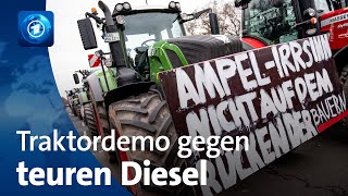 Großdemo der Landwirte gegen Kürzung von Subventionen [upl. by Jopa]