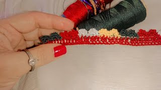 Wow Amazing Easy method colours ful Flowers 🌺Super Easy Qureshia lace design for beginners ✨ [upl. by Ardussi]