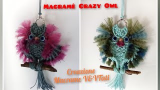 Gufo Crazy Owl Búho en macrame videotutorial [upl. by Eugene]