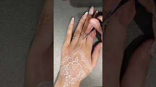 😱 practicing Henna with lotion  white henna design easy mehndi design 2025 shortvideo viralvideo [upl. by Leohcin]