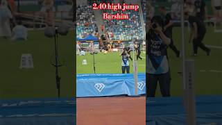 high jump  barshim new bar clear 240 in 2024  track and field  would record high jump shorts [upl. by Stanwood]