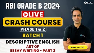 RBI Grade B 2024 Syllabus Preparation  RBI Phase 1 amp 2 Live Classes  RBI 2024 Crash Course EduTap [upl. by Otilia]