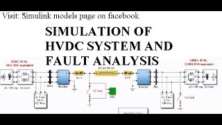 Simulation of HVDC system in Simulink and Fault analysis [upl. by Millan]