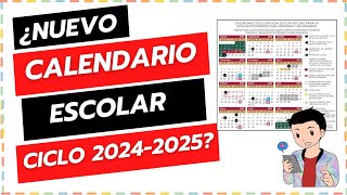 ¿NUEVOS CALENDARIOS ESCOLARES 20242025 [upl. by Wil507]