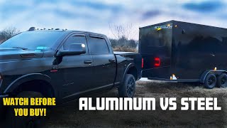 Aluminum vs Steel  Stealth enclosed Cargo Trailer review [upl. by Alene]