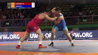 14 FS  74 kg D GADZHIEV AZE v V DIACON MDA [upl. by Atekihc]