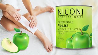 Best wax for hair removal at home  NICONI  For all skin type  In 5 minutes Green Apple [upl. by Bekah]