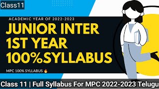 MPC 100 Intermediate 1st Year Syllabus  Class 11 [upl. by Enelahs]