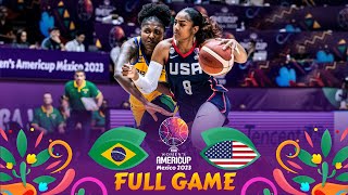 FINAL Brazil v USA  Full Basketball Game  FIBA Womens AmeriCup 2023 [upl. by Zug]