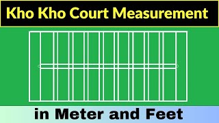 Kho Kho Court Measurement  kho kho ground measurement  kho kho ground drawing  kho kho pitch size [upl. by Yelkcub]