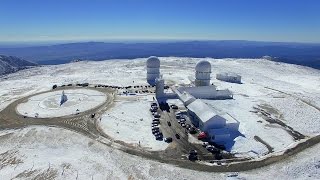 Estância de Ski ⛷️da Serra da Estrela ❄️ Torre aerial view  4K Ultra HD [upl. by Ateekram811]