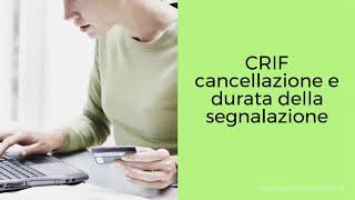 Crif Visura Segnalazione Cancellazione [upl. by Kenley]