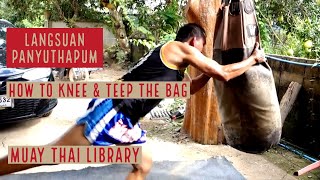 Langsuan Teaching How to Knee amp Teep the Bag  Langsuan1000 [upl. by Aceissej]