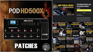 Line 6 POD HD500X Presets Guitar Patches  Presentation Video [upl. by Enneirda]