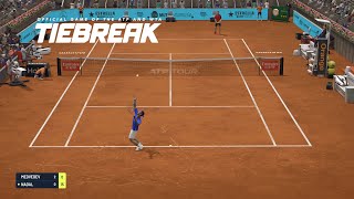 TIEBREAK  Rafael Nadal Vs Daniil Medvedev I Madrid Masters I Expert Difficulty PS5 [upl. by Gusty]