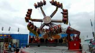 Wade Shows 2012 Kalamazoo County Fair Spin Out Off Ride Day Time [upl. by Noyahs]