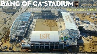 LAFC Banc of California Stadium  Feb 18 Construction Drone Tour 🚁 [upl. by Jaenicke]