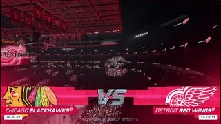 PS4 NHL 20 Chicago Blackhawks Vs Detroit Red Wings [upl. by Valentia205]