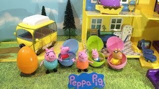 Peppa Pig Hidden Egg Surprise Toy Hunt Video with Daddy Pig [upl. by Ataynik]